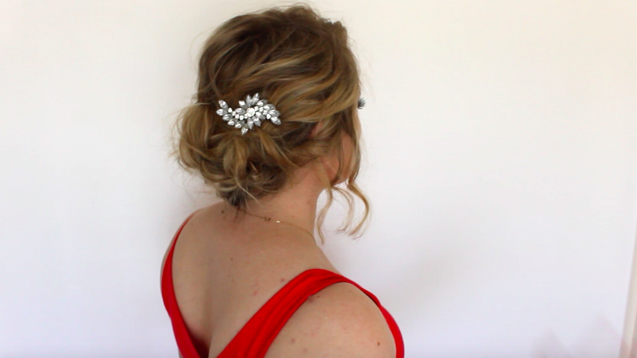 5 Minute Festive Updo for Short Hair