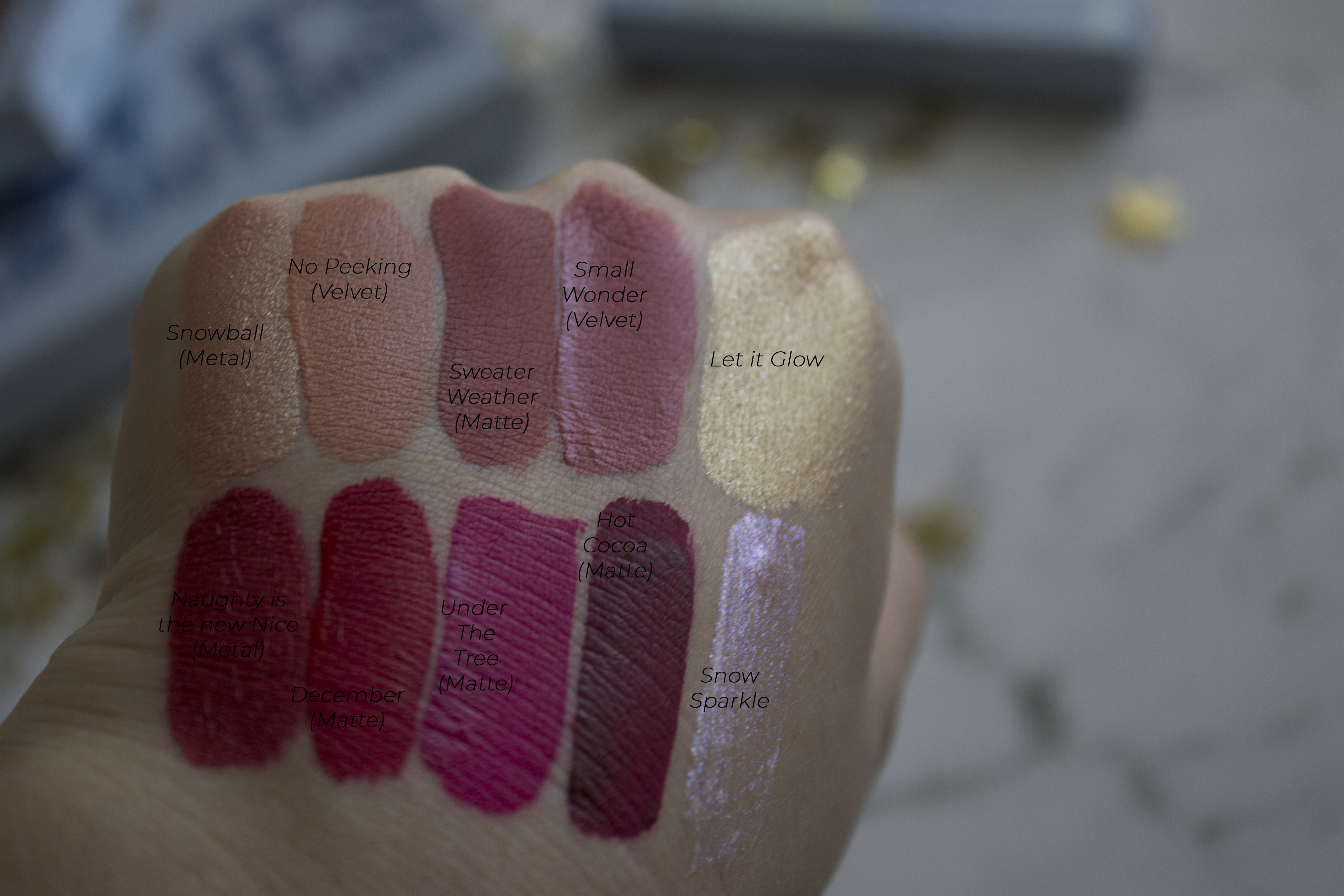 kylie swatches